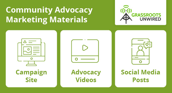 These marketing materials are commonly used for community advocacy campaigns.