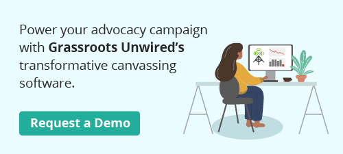  Alimentez vos campagnes de plaidoyer avec le logiciel de prospection transformatif de Grassroots Unwired. Demandez une démo! 