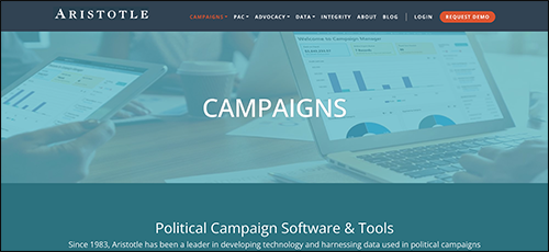 Explore Aristotle's political campaign software.