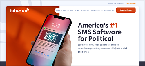 Explore Tatango's political campaign software.